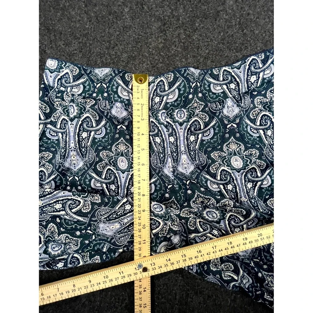 Soma Pajama Pants Womens Medium Blue‎ Paisley Stretch Lounge Sleepwear High Rise